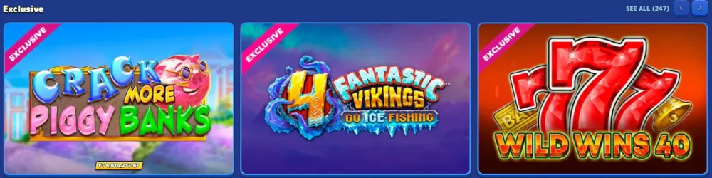 Sélection de jeux de machines à sous exclusifs Pistolo avec Crack More Piggy Banks.